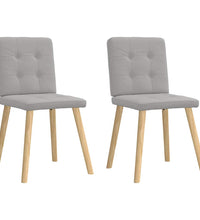 Esszimmerstühle 2 Stk. Wolkengrau Stoff