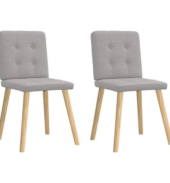 Esszimmerstühle 2 Stk. Wolkengrau Stoff