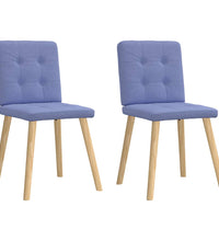 Esszimmerstühle 2 Stk. Jeansblau Stoff
