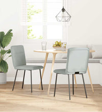 Esszimmerstühle 2 Stk. Hellgrau Samt