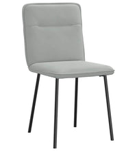 Esszimmerstühle 2 Stk. Hellgrau Samt