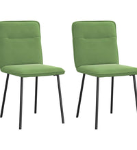 Esszimmerstühle 2 Stk. Hellgrün Samt