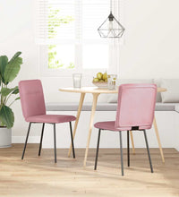 Esszimmerstühle 2 Stk. Rosa Samt