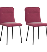 Esszimmerstühle 2 Stk. Weinrot Samt