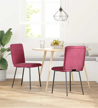 Esszimmerstühle 2 Stk. Weinrot Samt