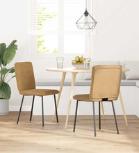 Esszimmerstühle 2 Stk. Braun Samt