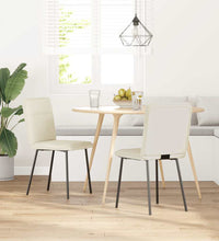 Esszimmerstühle 2 Stk. Creme Samt