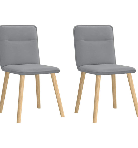 Esszimmerstühle 2 Stk. Hellgrau Stoff