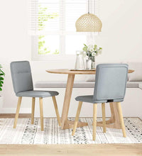 Esszimmerstühle 2 Stk. Hellgrau Stoff