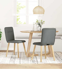 Esszimmerstühle 2 Stk. Dunkelgrau Stoff