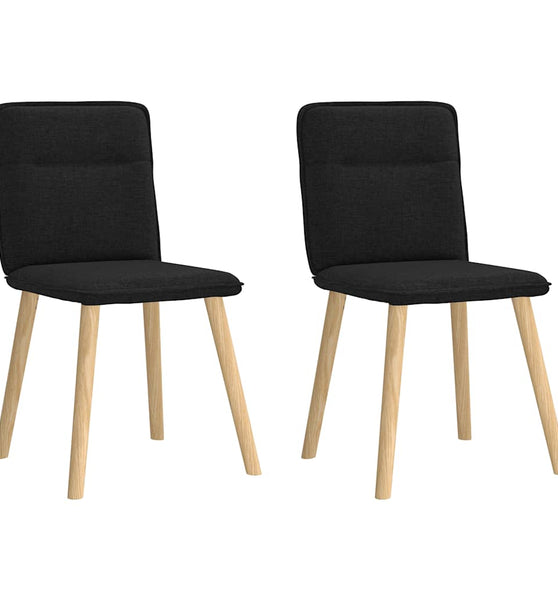 Esszimmerstühle 2 Stk. Schwarz Stoff