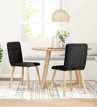 Esszimmerstühle 2 Stk. Schwarz Stoff