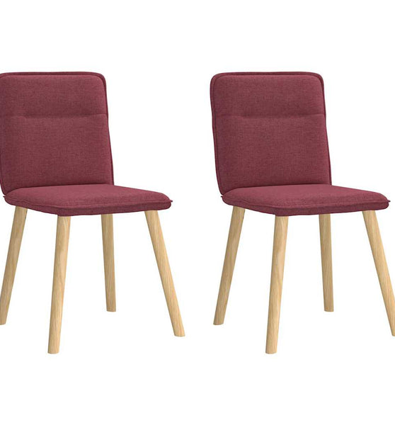 Esszimmerstühle 2 Stk. Weinrot Stoff