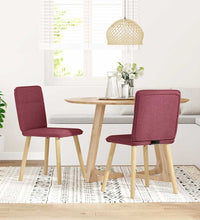 Esszimmerstühle 2 Stk. Weinrot Stoff