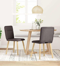 Esszimmerstühle 2 Stk. Dunkelbraun Stoff