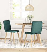 Esszimmerstühle 2 Stk. Dunkelgrün Stoff