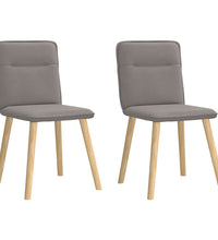 Esszimmerstühle 2 Stk. Taupe Stoff