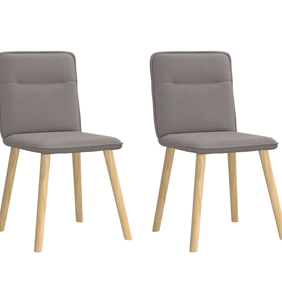 Esszimmerstühle 2 Stk. Taupe Stoff