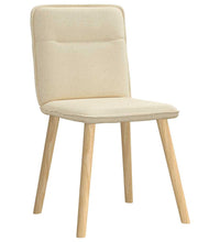 Esszimmerstühle 2 Stk. Creme Stoff