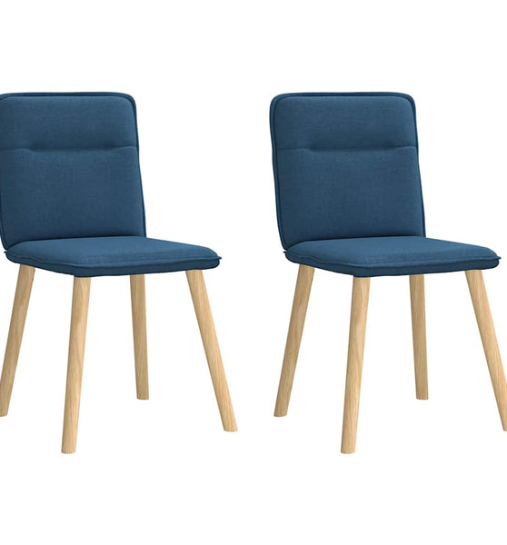 Esszimmerstühle 2 Stk. Blau Stoff