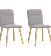 Esszimmerstühle 2 Stk. Wolkengrau Stoff