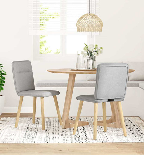 Esszimmerstühle 2 Stk. Wolkengrau Stoff