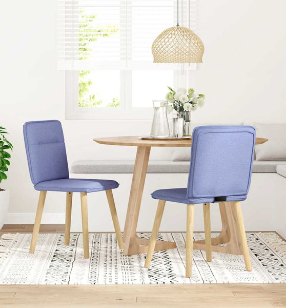 Esszimmerstühle 2 Stk. Jeansblau Stoff