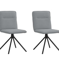 Esszimmerstühle 2 Stk. Hellgrau Stoff