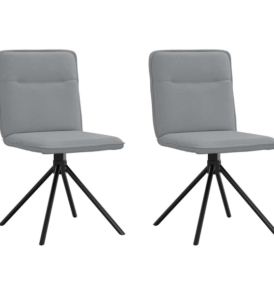 Esszimmerstühle 2 Stk. Hellgrau Stoff