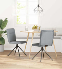 Esszimmerstühle 2 Stk. Hellgrau Stoff