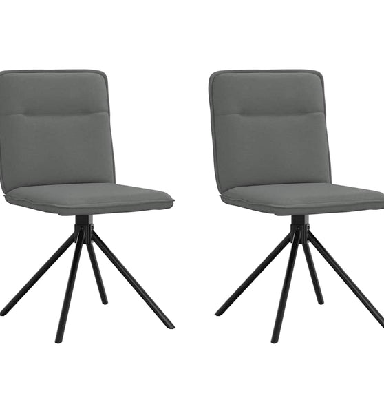 Esszimmerstühle 2 Stk. Dunkelgrau Stoff