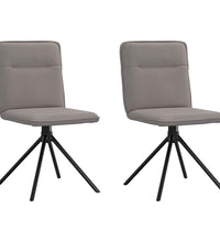 Esszimmerstühle 2 Stk. Taupe Stoff