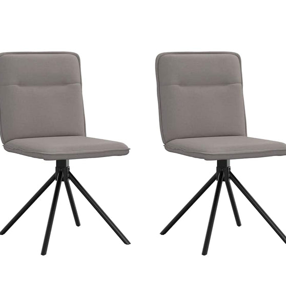 Esszimmerstühle 2 Stk. Taupe Stoff