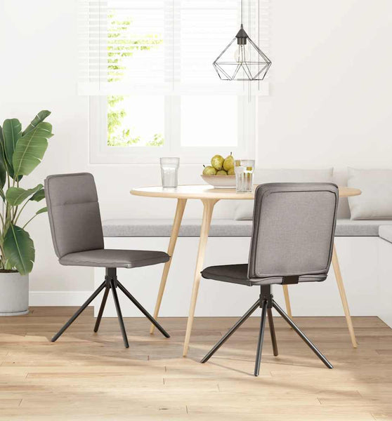 Esszimmerstühle 2 Stk. Taupe Stoff