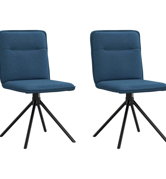Esszimmerstühle 2 Stk. Blau Stoff