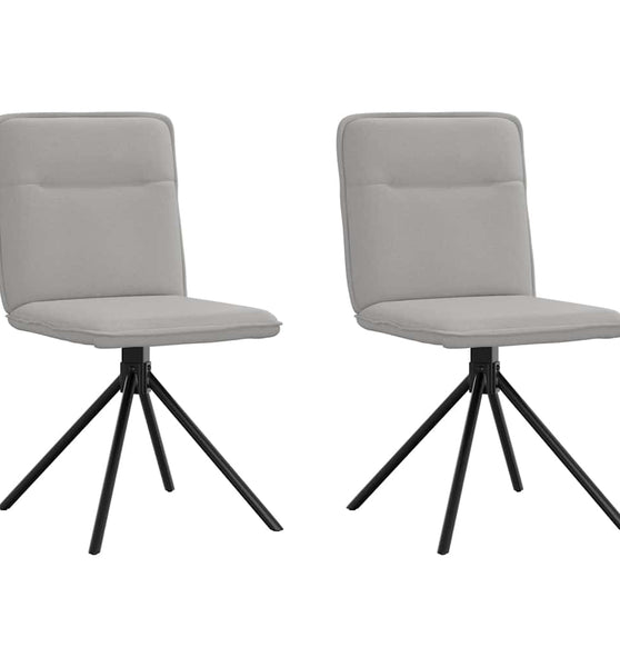 Esszimmerstühle 2 Stk. Wolkengrau Stoff