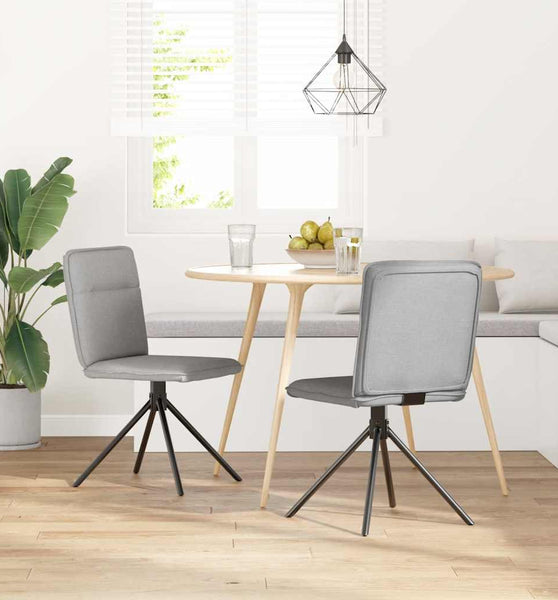 Esszimmerstühle 2 Stk. Wolkengrau Stoff