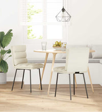 Esszimmerstühle 2 Stk. Creme Samt