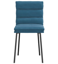 Esszimmerstühle 2 Stk. Blau Samt