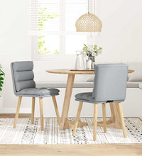 Esszimmerstühle 2 Stk. Hellgrau Stoff