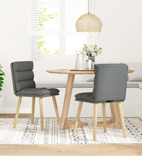 Esszimmerstühle 2 Stk. Dunkelgrau Stoff