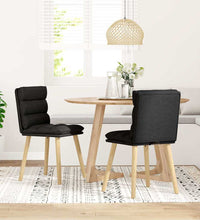 Esszimmerstühle 2 Stk. Schwarz Stoff