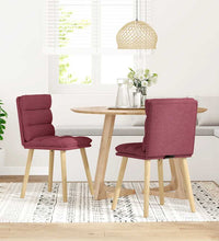 Esszimmerstühle 2 Stk. Weinrot Stoff