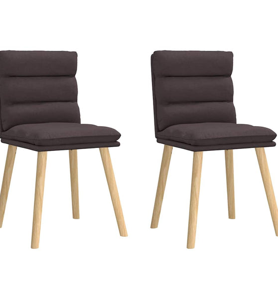 Esszimmerstühle 2 Stk. Dunkelbraun Stoff