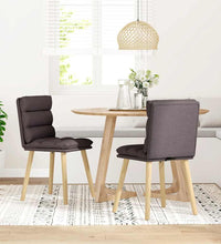 Esszimmerstühle 2 Stk. Dunkelbraun Stoff