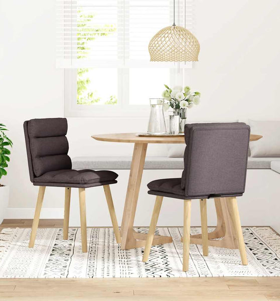 Esszimmerstühle 2 Stk. Dunkelbraun Stoff