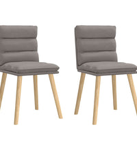 Esszimmerstühle 2 Stk. Taupe Stoff