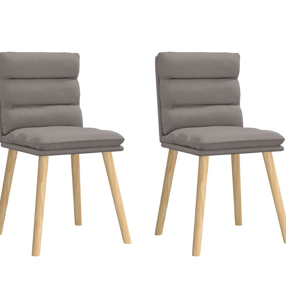 Esszimmerstühle 2 Stk. Taupe Stoff
