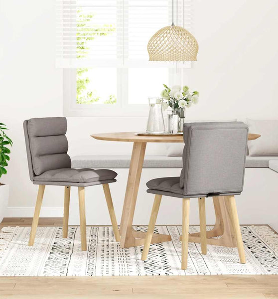 Esszimmerstühle 2 Stk. Taupe Stoff
