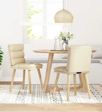 Esszimmerstühle 2 Stk. Creme Stoff